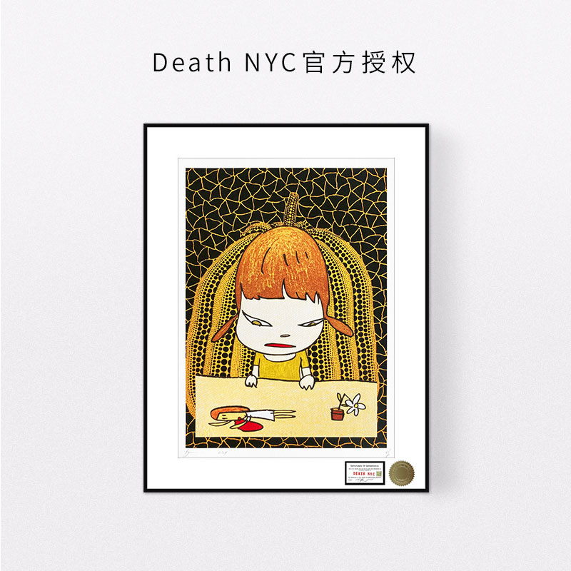 草间弥生波点南瓜装饰画