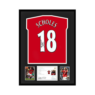 斯科尔斯 亲笔签名 2022-23赛季曼联队球衣  EM证书 精装裱