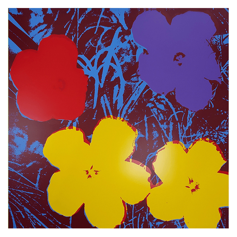 安迪沃霍尔花系列丝网版画  附官方画廊证书 正品保真