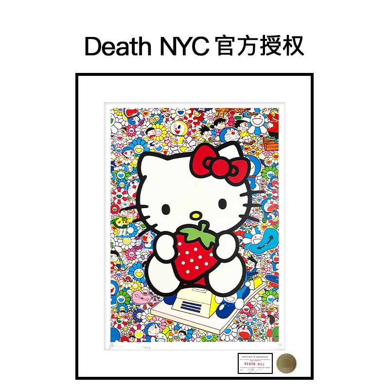 DeathNYC限量亲签版画kitty猫