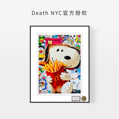 DeathNYC限量亲签版画史努比