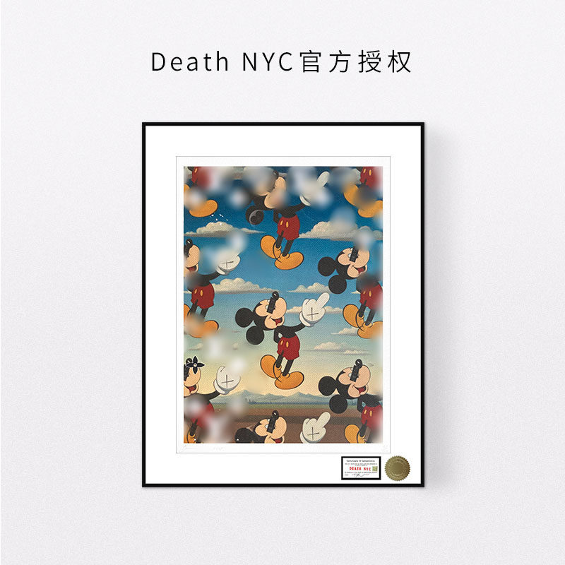米奇米老鼠沙发背景墙装饰画