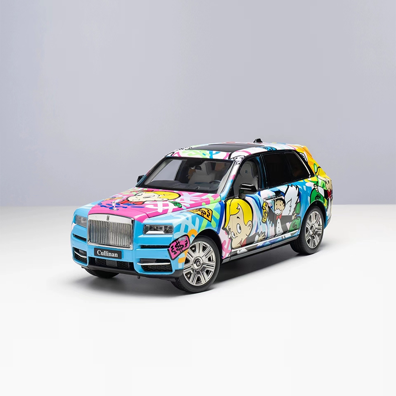限99台 劳斯莱斯库里南大富翁涂装1:18车模合金桌面摆件创意礼物