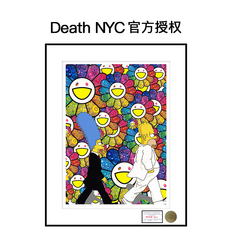 Death NYC官方授权辛普森 限量亲签潮流版画  正品保真装饰画