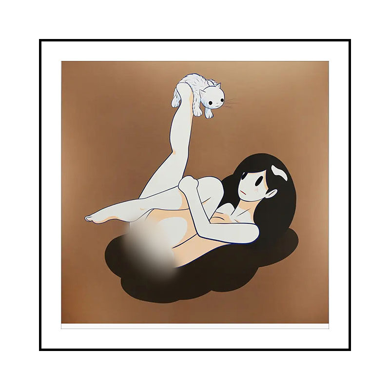 天野健限量版画Venus维纳斯和猫