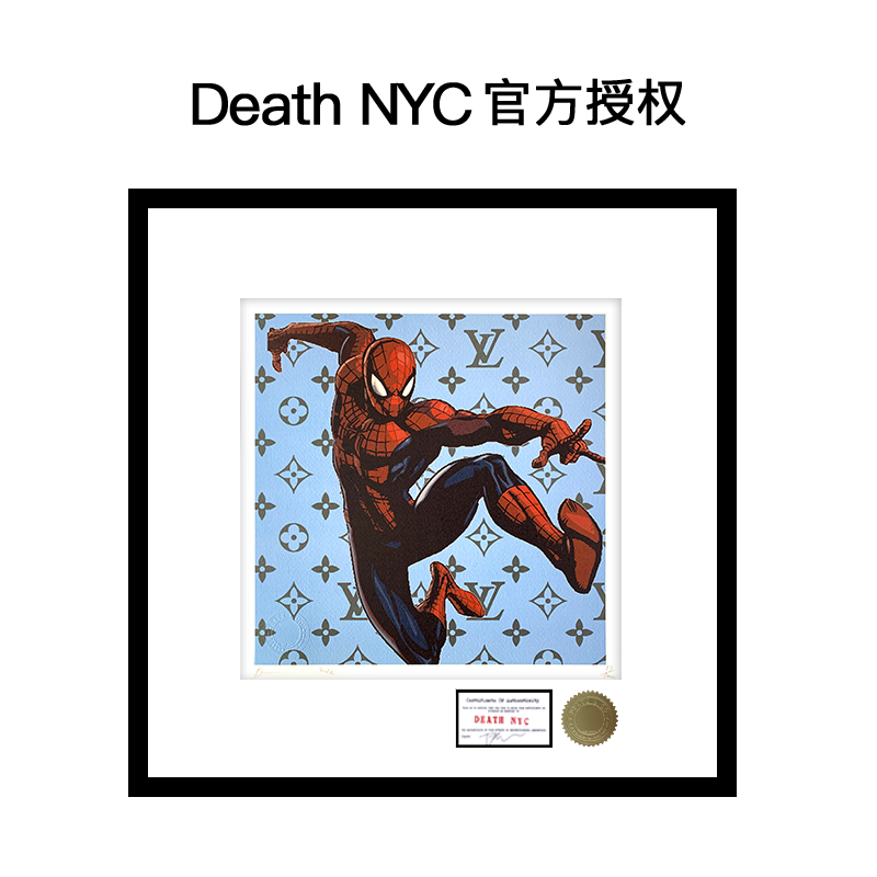 [特别版]Death NYC官方授权蜘蛛侠限量亲签潮流版画正品保