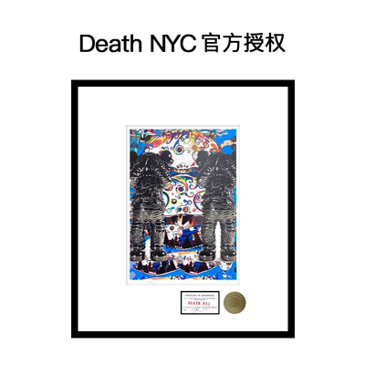 deathnyc亲签版画kaws