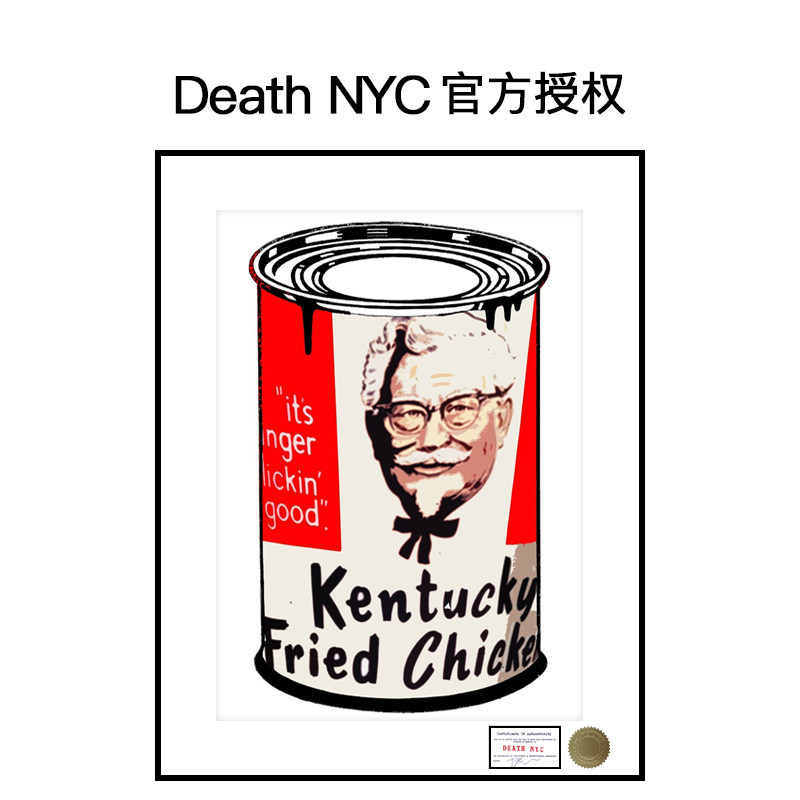 death nyc官方授权金宝汤罐头限量亲签潮流版画  正品保真装饰画