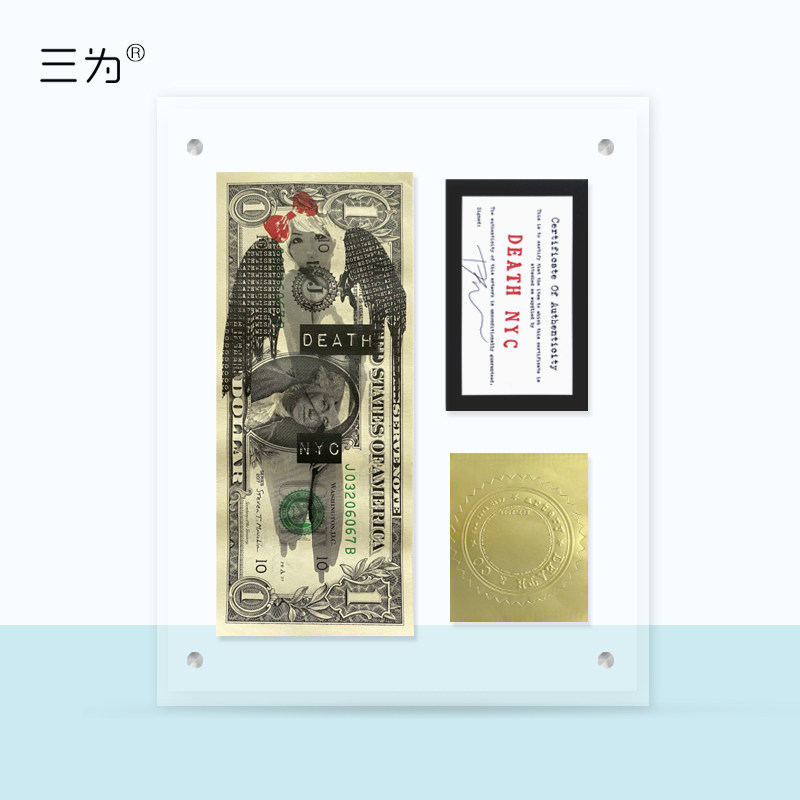 【上新|美元】deathnyc授权签名原创美元版画 经典人物 太阳花