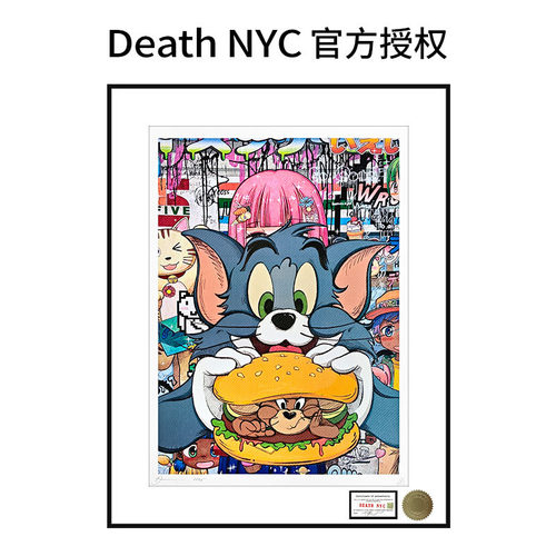 DeathNYC版画猫和老鼠装饰画