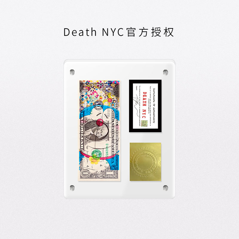 Death NYC亲签限量美金版画机器猫潮流床头桌面摆件创意礼物