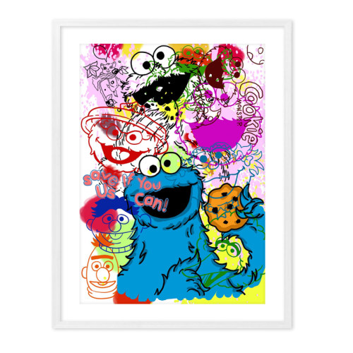 犹大·阿列塔亲签限量版画芝麻街