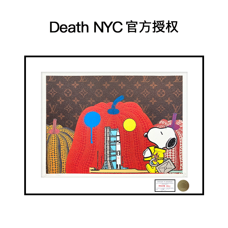 Death NYC官方授权史努比限量亲签潮流版画正品保真装饰画-封面