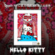 nyc小女孩房间挂画卧室装 红色草间弥生Kitty猫限量版 画death 饰画