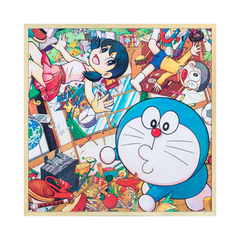 Mr岩本正胜 哆啦A梦失重 展览限定棉布版画客厅背景墙装饰画