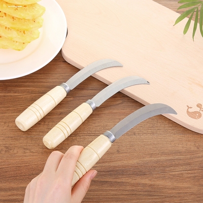小弯刀水果刀加厚不锈钢刀身锋利耐用商用分割香蕉banana刀