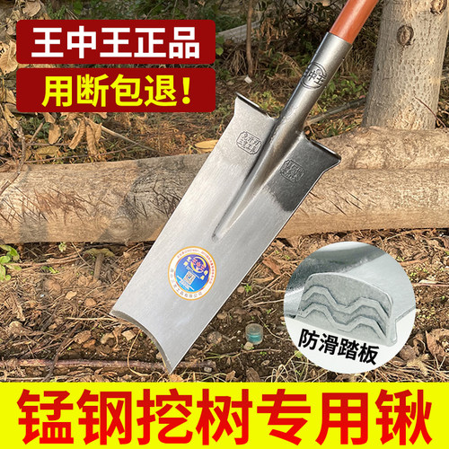 王中王挖树专用锹锰钢加厚淬火