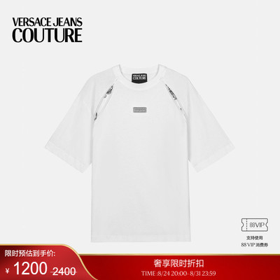 【季末优惠】VERSACE JEANS COUTURE Outline Barocco休闲版T恤