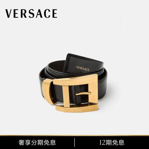 【明星同款】VERSACE/范思哲 男士皮革腰带 4厘米