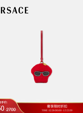 【季末优惠】VERSACE/范思哲 男女同款Medusa Fluffy 钥匙链吊饰