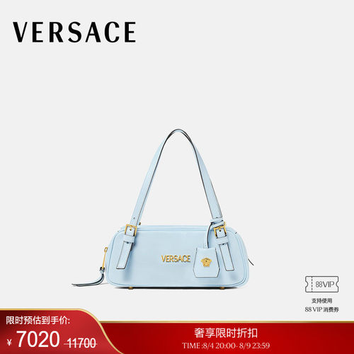 【季末优惠】VERSACE/范思哲 女士Versace Tag保龄球单肩包