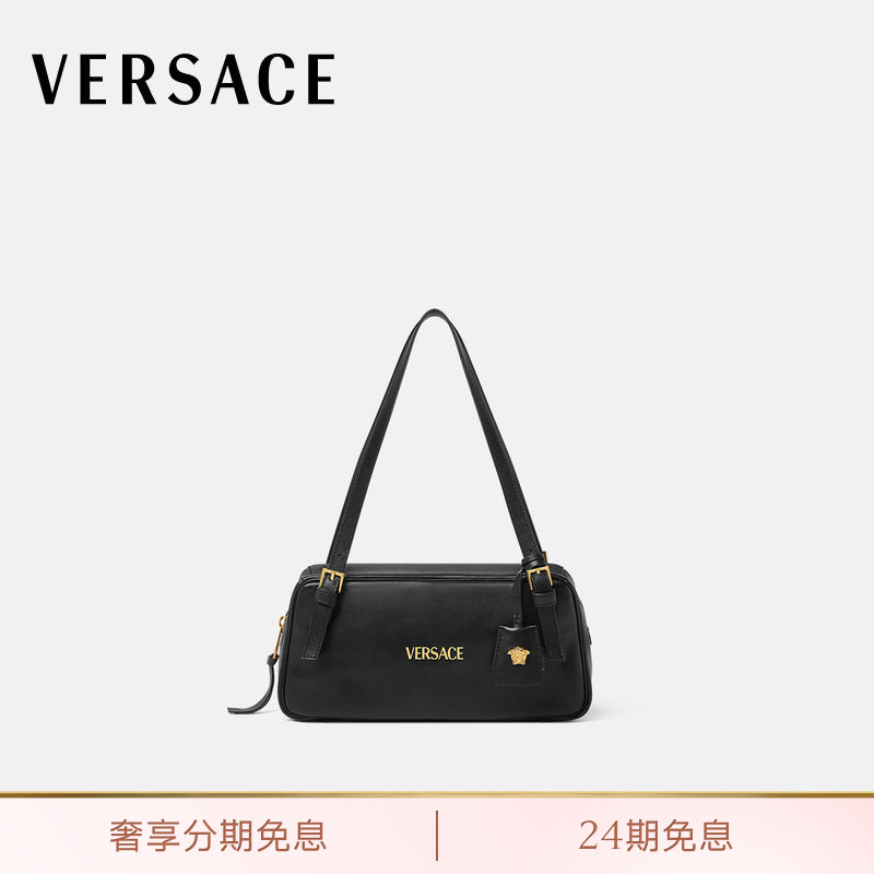 【送礼】VERSACE/范思哲 女士Versace Tag大号保龄球包