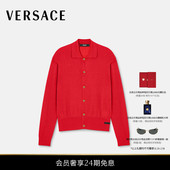 新品 VERSACE 范思哲 男士 桑蚕丝混纺针织Polo开衫