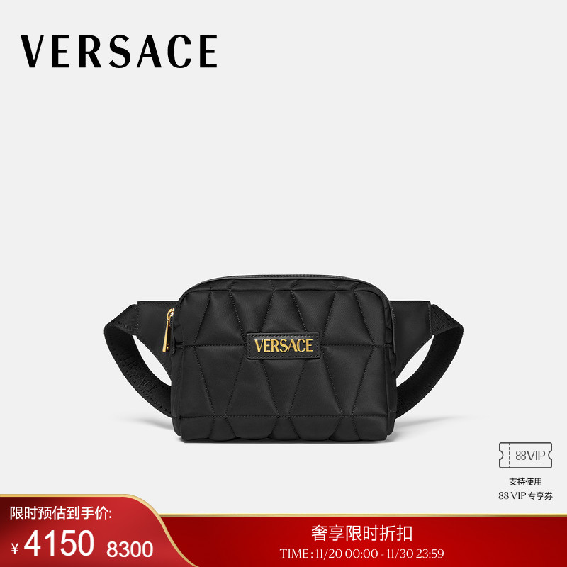 【季末优惠】VERSACE/范思哲 男士Versace Myth绗缝腰包
