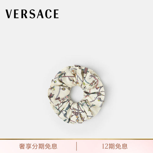 【早秋新品】VERSACE/范思哲 女士印花真丝斜纹发束