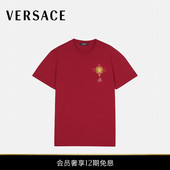 新品 印花棉质平纹针织修身 VERSACE 男士 T恤 范思哲