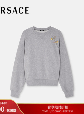 【季末优惠】VERSACE/范思哲 女士Safety Pin羊绒混纺运动衫