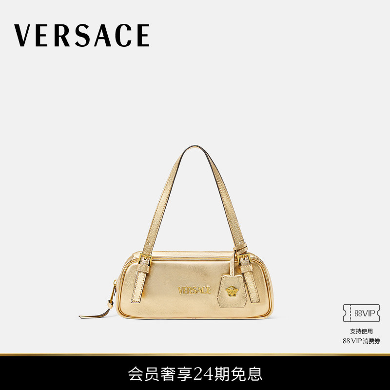 【新品】VERSACE/范思哲 Versace Tag保龄球金属质感单肩包