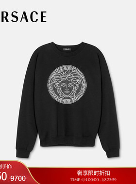 【季末优惠】VERSACE/范思哲 男士Medusa Sliced刺绣运动衫