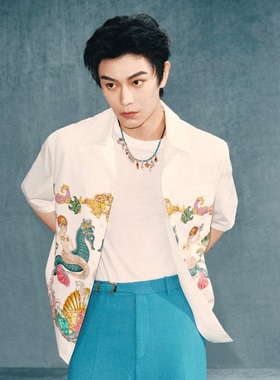 【季末优惠】VERSACE/范思哲 男士Coral Theatre衬衫