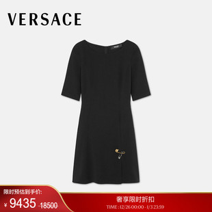 范思哲Safety VERSACE 末优惠 Pin喇叭形哑光缎面迷你连衣裙 季