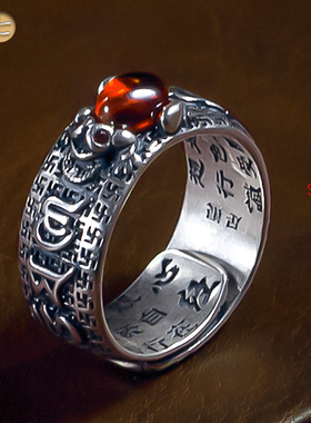 990足银金蟾戒指男女情侣佩戴