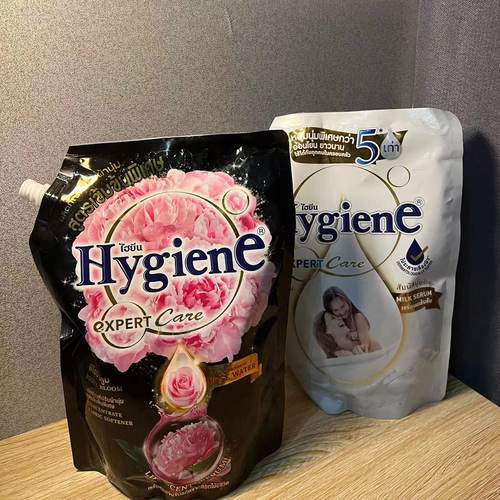 泰国柔顺剂大袋hygiene原装进口浓缩留香防静电大袋1150ml
