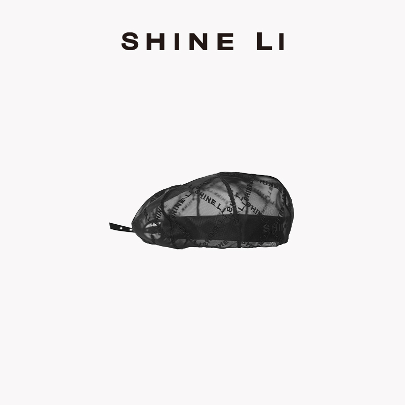 SHINE LI李姗 网纱八角贝雷帽 夏季透气凉爽时尚甜美可爱帽子女