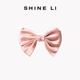 早秋系列 SHINE LI李姗 闪钻LOGO蝴蝶结发卡