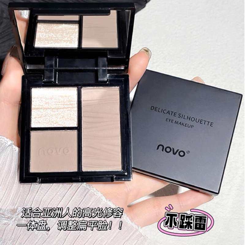 novo三色修容盘高光一体盘哑光闪粉瘦脸脸部提亮鼻影阴影初学者女,彩妆/香水/美妆工具,阴影,淘宝优惠券,粉丝福利购,淘宝优惠卷