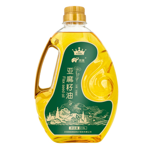 庆阳初榨纯正亚麻籽油2.5L官方正品旗舰店宝宝孕妇食用油冷榨一级