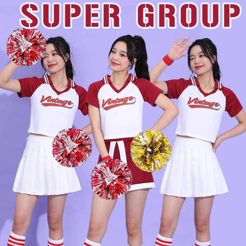 男女款运动会班服表演服初中学生啦啦操舞蹈服成人拉拉队团体套装