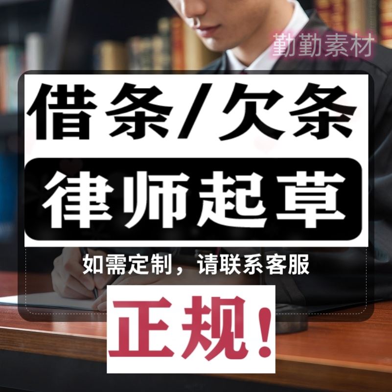 代写定制借条个人正规模板欠条借样图/效果图销售