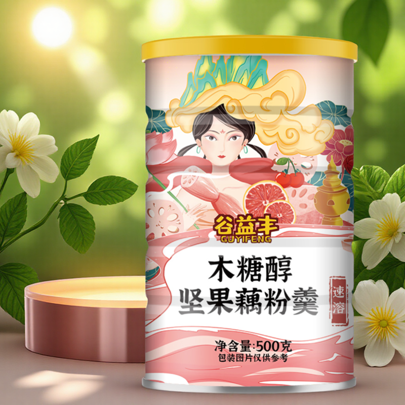 谷益丰木糖醇坚果藕粉羹膳食健身轻食代餐速食早餐营养藕粉羹正品,咖啡/麦片/冲饮,藕粉,淘宝优惠券,粉丝福利购,淘宝优惠卷