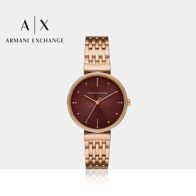 Armani阿玛尼官方旗舰店新款女士石英手表简约气质名牌正品AX5912