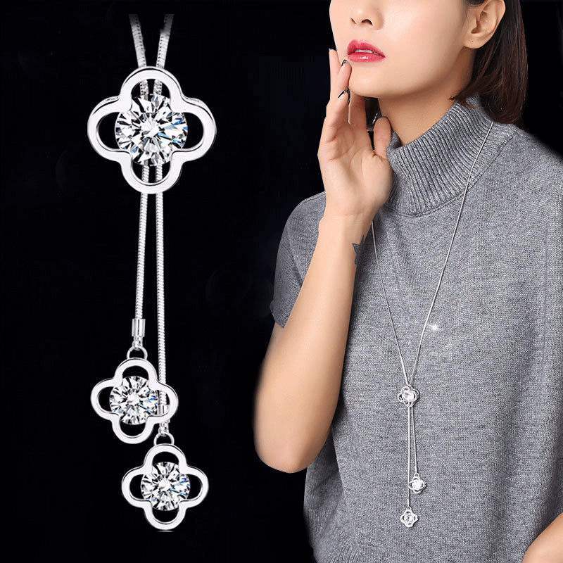 网红毛衣链女长款百搭简约秋冬毛衣链子精致配饰项链大气挂饰吊坠