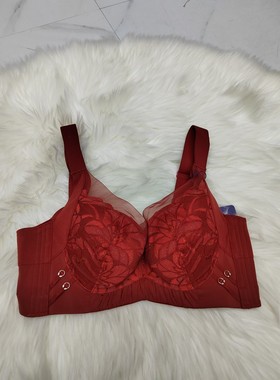 曲美100113CD杯大胸显小侧收效果好性感蕾丝舒服透气的内衣芒果杯