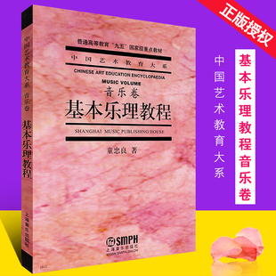 【正版】基本乐理教程音乐卷 乐理基础知识教材 中国艺术教育大系 上海音乐出版社 童忠良著 乐理音程知识基础教程书 乐理基础教材