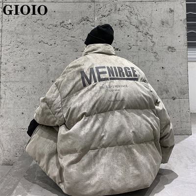 高级感麂皮绒棉服男士冬季新款