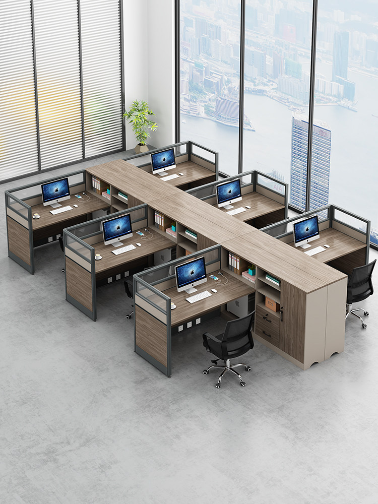 职员简约办公桌椅隔断双人屏风工位桌组合财务办公室员工电脑桌椅